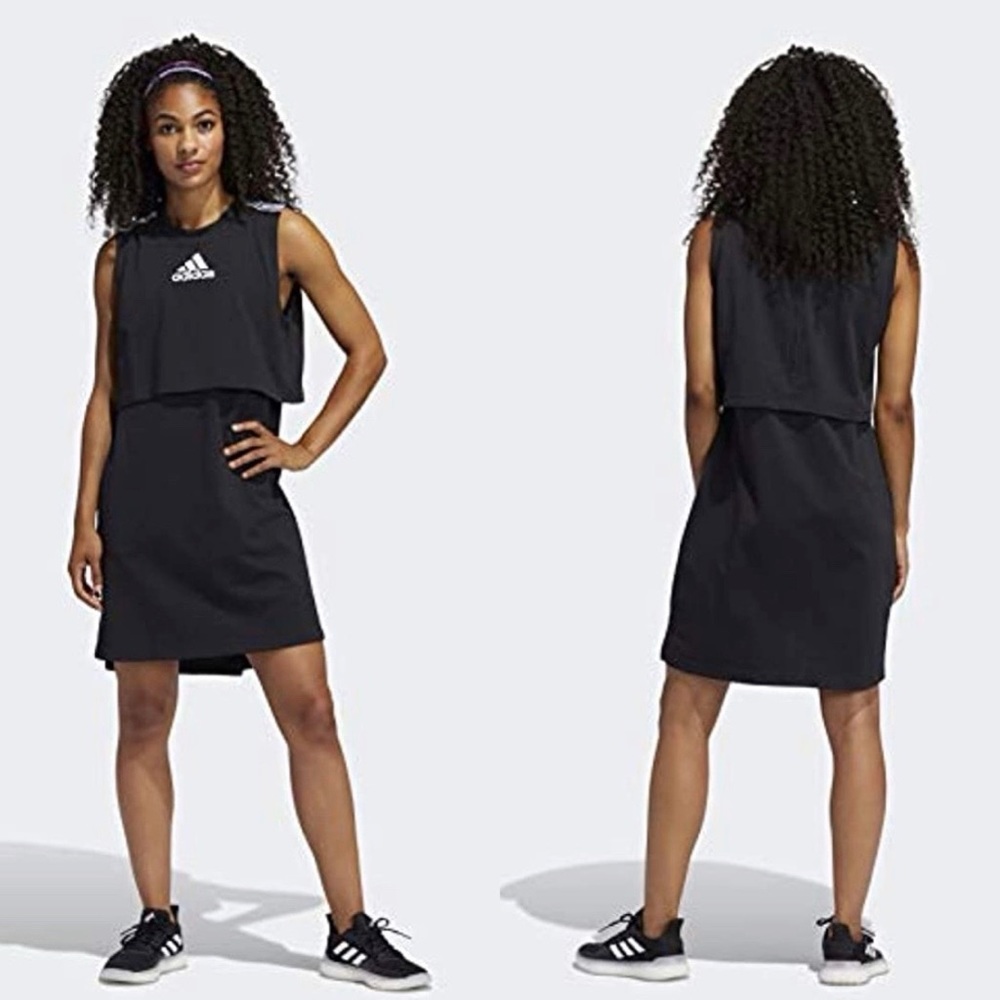 Adidas Game & Go Black Dress Size M - Picture 1 of 8